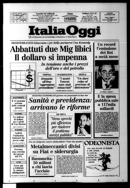 Italia oggi : quotidiano di economia finanza e politica